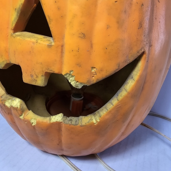 Gemmy Hard Foam Halloween Jack O Lantern Pumpkin Lantern Light Up, - Picture 9 of 16